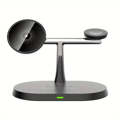 3 in 1 Magnetic Wireless Charger Stand for Iphone 15 14 13 12 Pro Max Apple Watch 1-8 Airpods Macsafe Fast Charging Station Dock